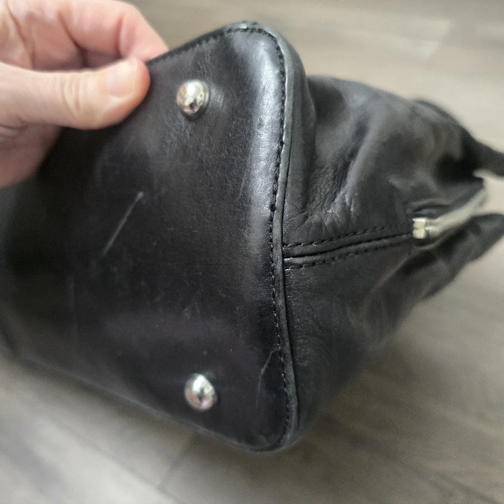 Wilsons Leather Roma Executive Tote Bag Purse Black Travel Quietly Luxury